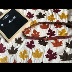 Pink Leather Fossil Belt